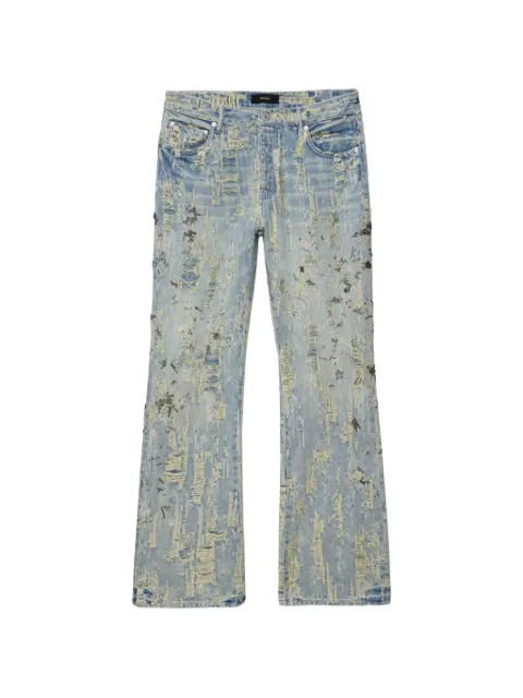 Purple Brand distressed embellished denim jeans Blue P026BSDL226