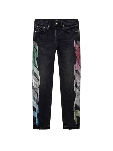 Purple Brand P005 gradient logo jeans Black P005EPLW226