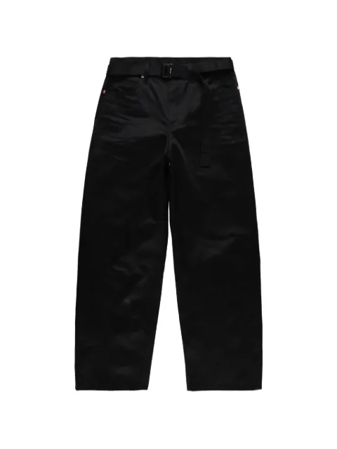 sacai belted chino trousers Black 2503769M