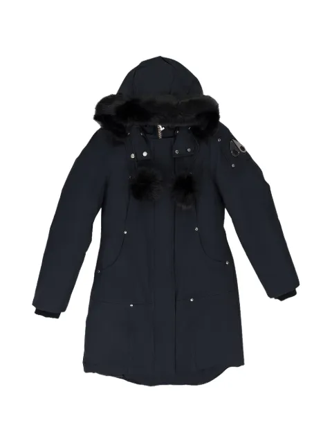 Moose Knuckles hooded parka coat Blue MSKWOTW0034