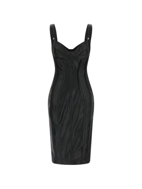 Elisabetta Franchi bustier dress in nappa-effect fabric Black AB88961E2