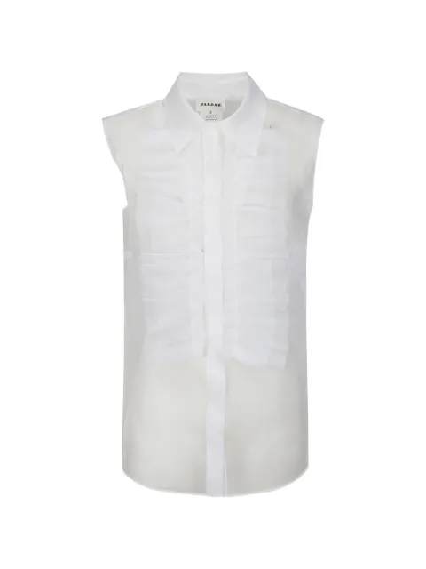 P.A.R.O.S.H. Shake ruffled shirt White D381289SHAKE