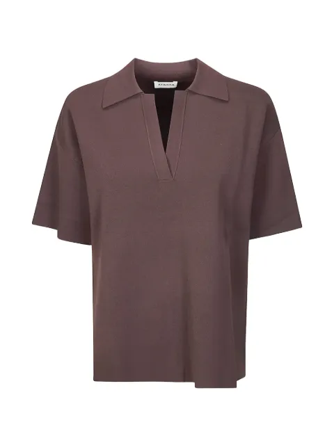 P.A.R.O.S.H. Roma V-neck T-shirt Brown D540982ROMA26