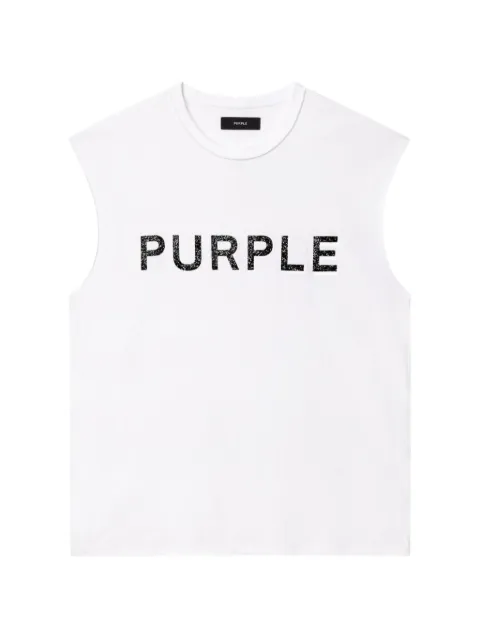 Purple Brand sleeveless T-shirt White P103TWSQ226