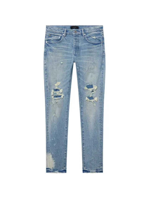 Purple Brand distressed repairs jeans Blue P001SGRP226