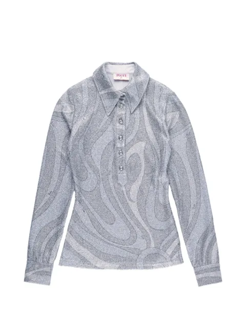 PUCCI long-sleeve polo top Grey 5UJM215U767