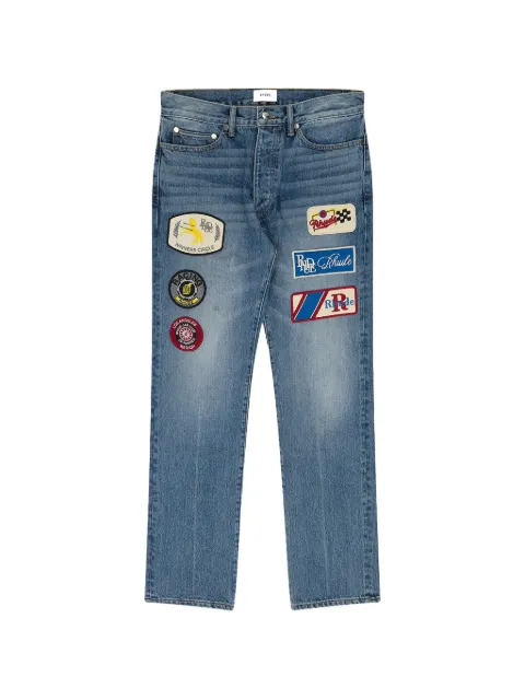 RHUDE logo-patch jeans Blue RHDMJNS0044