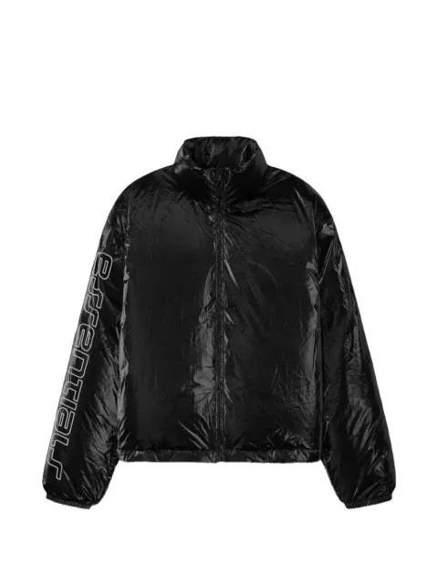 FEAR OF GOD ESSENTIALS logo-sleeve jacket Black 202HO258181F