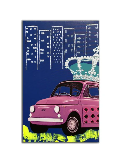 Vj’s Mind Street multicoloured car-print painting Blue 99926