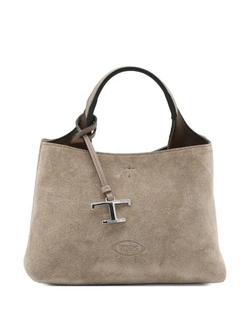 Tod's logo-plaque top-handle tote bag Neutrals XBWAPAEL000P3A