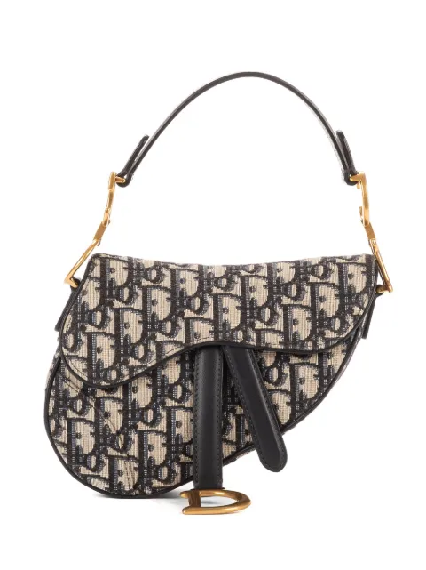 Christian Dior Pre-Owned Mini Saddle Oblique shoulder bag Neutrals 01BO0260