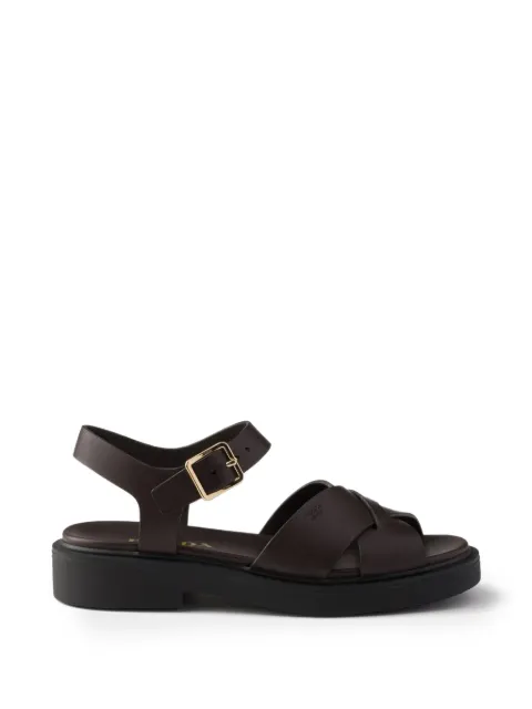 Prada leather sandals Brown 1X455OF035070