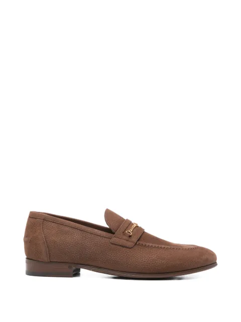 Valentino Garavani chain logo-plaque loafers Brown YS0K73ISU
