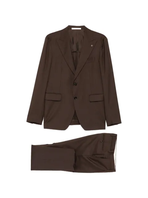 Tagliatore buttoned suit Brown 2SVS26B11PE120189Q