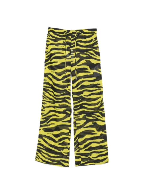 The Attico zebra-print drawstring trousers Yellow 260WCP00263CCC134PR