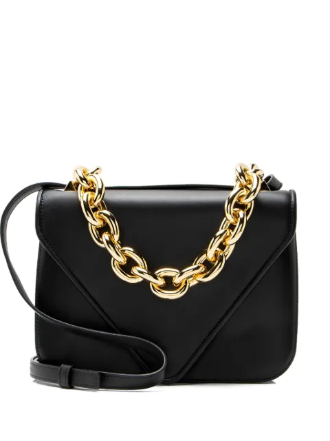 Bottega Veneta Pre-Owned Mount leather chain-strap shoulder bag Black 40991564791880