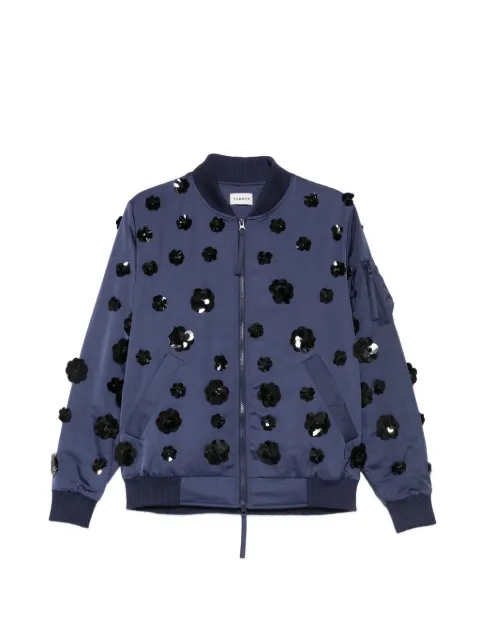 P.A.R.O.S.H. floral embroidered bomber jacket Blue PLOOMD431852