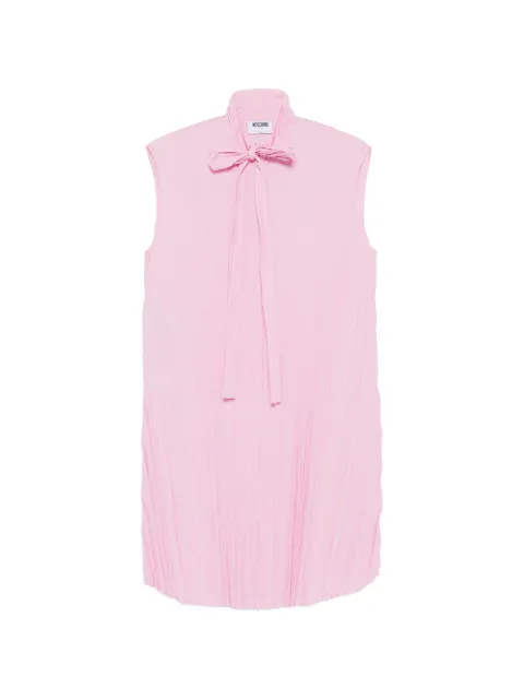 Moschino bow pleated mini dress Pink A04640537