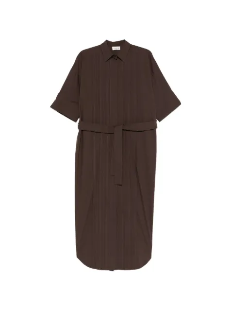 P.A.R.O.S.H. belt-detail midi dress Brown CANYOX26D726167