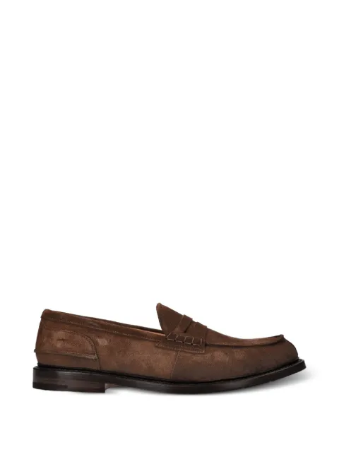 Premiata leather loafers Brown 32300RAINCHESTNUT