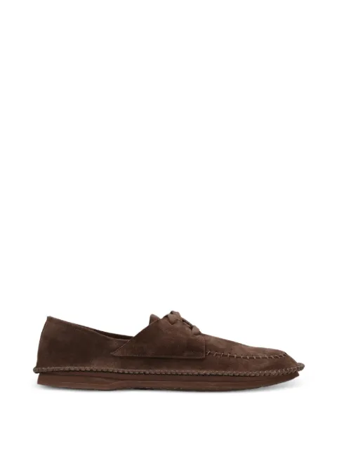 Premiata lace-up stitched loafers Brown 32411COBOMARRONE