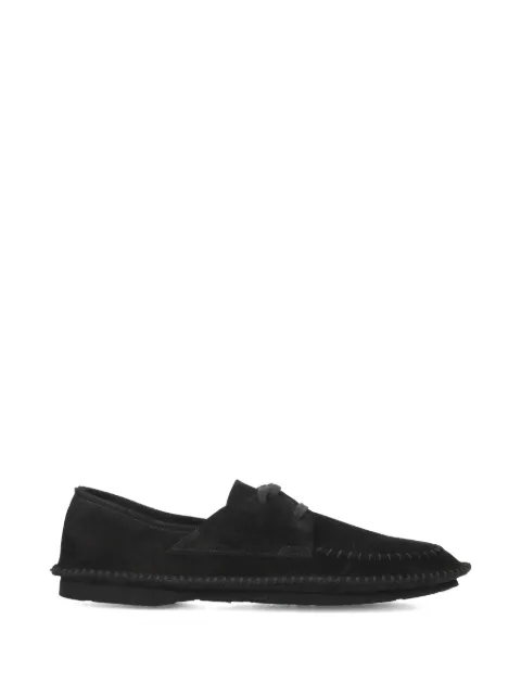 Premiata lace-up topstitch loafers Black 32411COBONERO