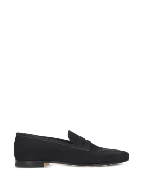 Premiata suede panelled loafers Black 32435PAPILBLU