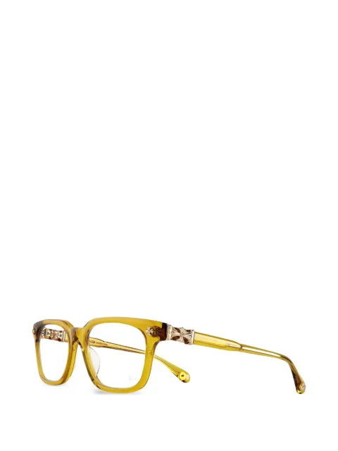 Chrome Hearts Coxuckersquare-frame glasses Yellow CHRM0728