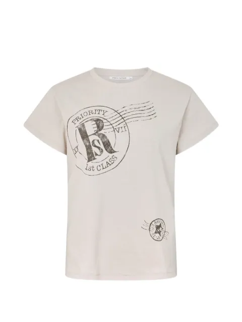 RABENS SALONER logo-print crew-neck T-shirt Neutrals W26177202