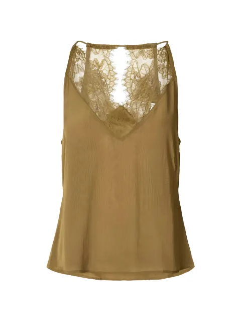 RABENS SALONER Jodie lace-trimmed camisole top Green W26132108