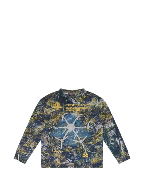 BIRTH OF ROYAL CHILD Birthwatchers patterned long-sleeved T-shirt Green MDRMHDS0001