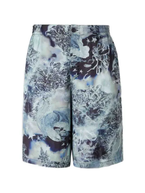 Off-White graphic-print shorts Blue 44XCB092S26F004402