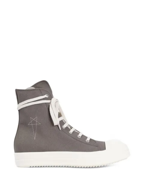 Rick Owens DRKSHDW pentagram embroidered ramones sneakers Grey DS02D2800DOEM934811