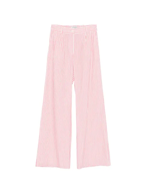 ERMANNO FIRENZE striped wide-leg trousers Pink D48EP079ET5