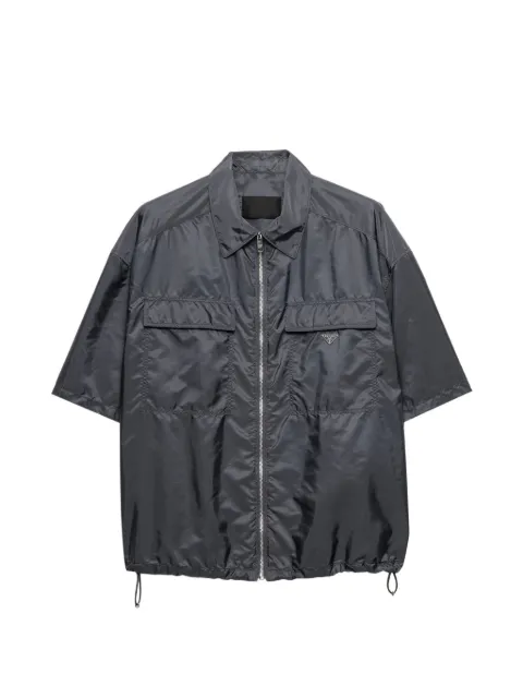 Prada short-sleeved light Re-nylon shirt Grey SC758SWM11WQ9