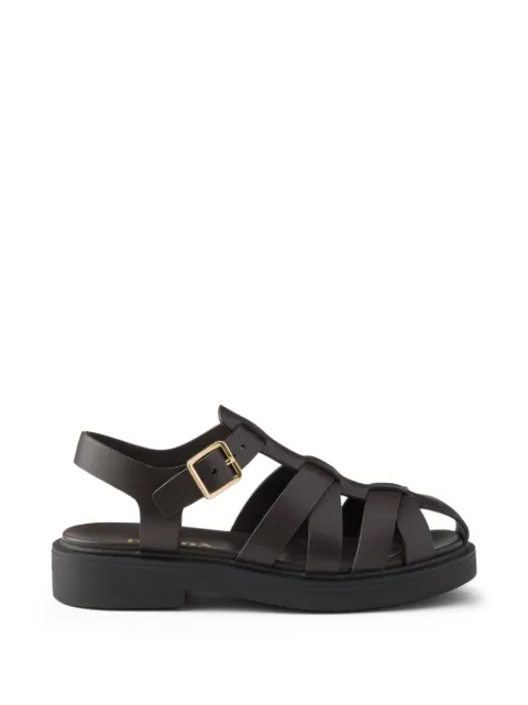 Prada leather fisherman's sandals Brown 1X458OF035070