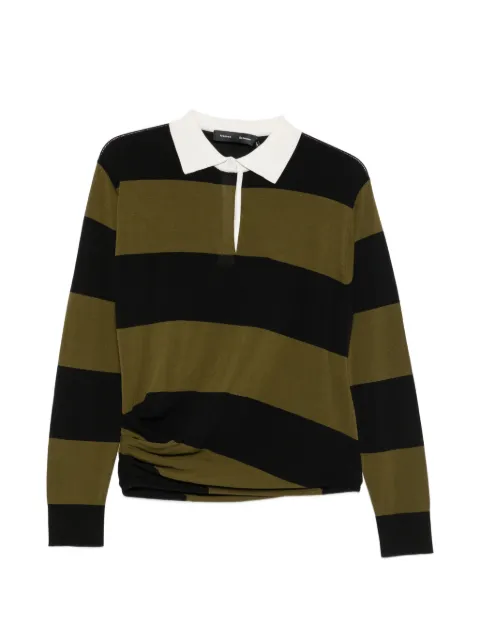 Proenza Schouler Corinna striped cotton polo-shirt Black R2637355