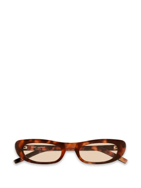Saint Laurent Eyewear Shade oval-frame sunglasses Brown SL557SHADE