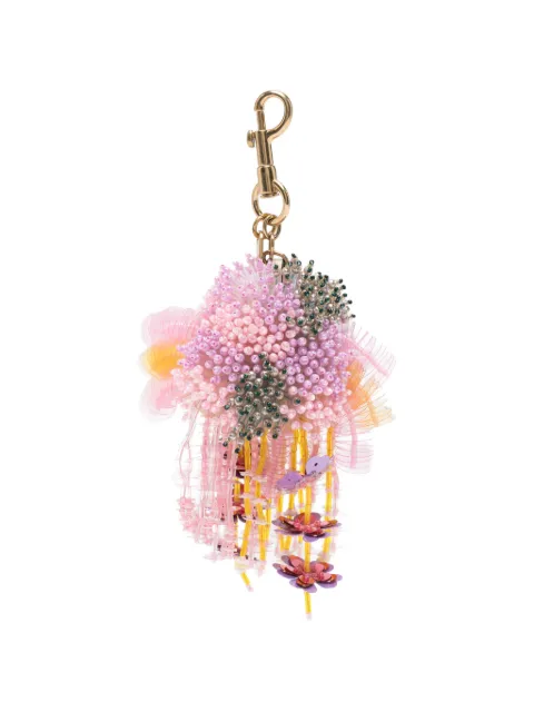 Anya Hindmarch sequin-embellished bag charm Pink 208550