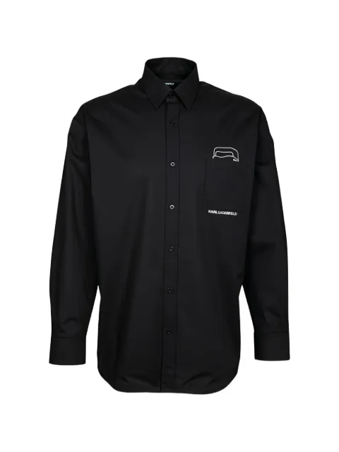 Karl Lagerfeld chest-pocket shirt Black 605914561600