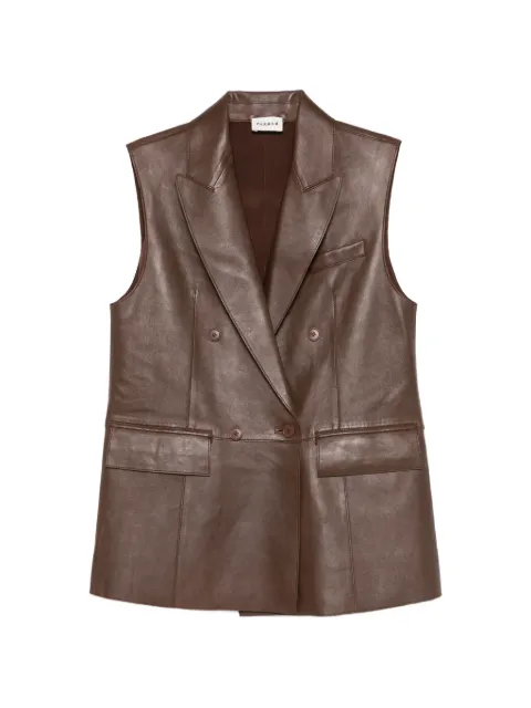 P.A.R.O.S.H. double-breasted pocket gilet Brown D410579
