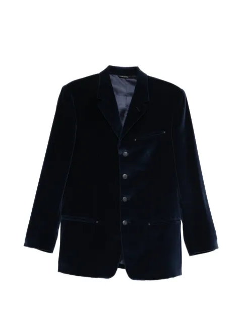 Versace Pre-Owned 1990s button cotton jacket Blue VE450AHM