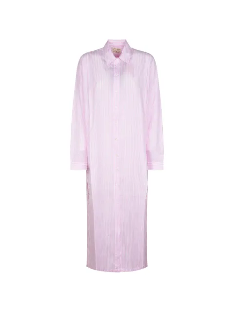 MC2 Saint Barth striped embroidered-logo shirt Pink ADN000101065L