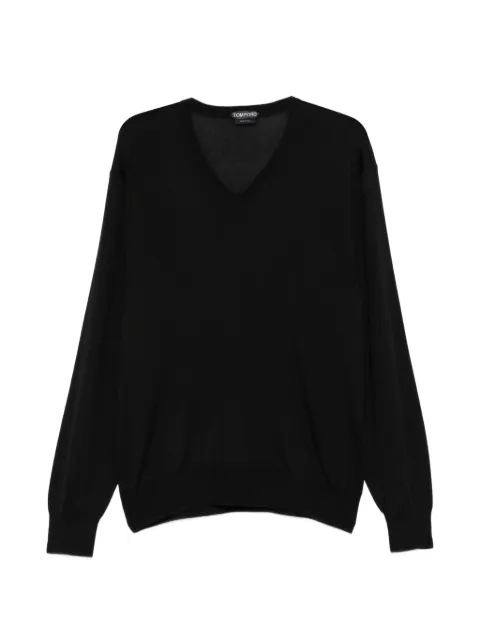 TOM FORD V-neck fine-gauge sweater Black KVL048YMK087
