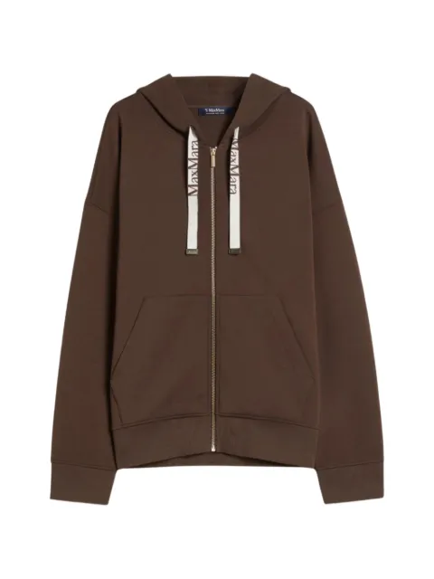 'S Max Mara logo-jacquard zip hoodie Brown 2619921031600