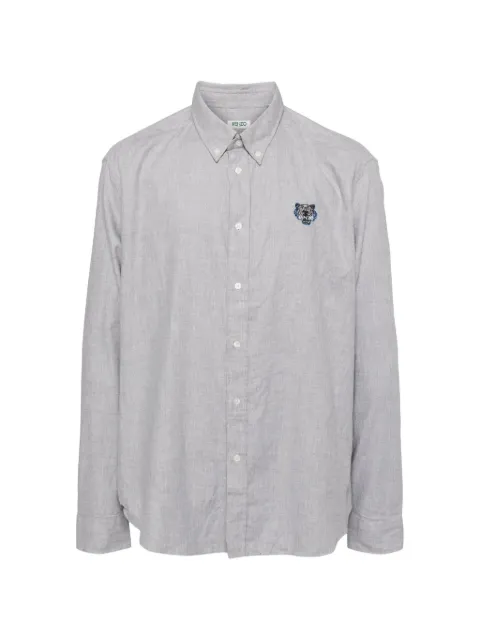 Kenzo tiger-motif shirt Grey F477CH1363HF
