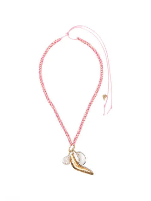 Forte Forte crochet charm choker necklace Pink 14675MYJEWEL