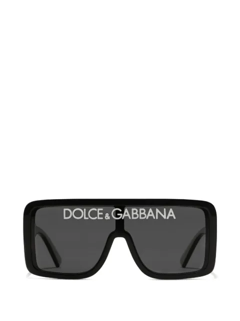 Dolce & Gabbana Eyewear logo rectangle sunglasses Black VG6204VN187