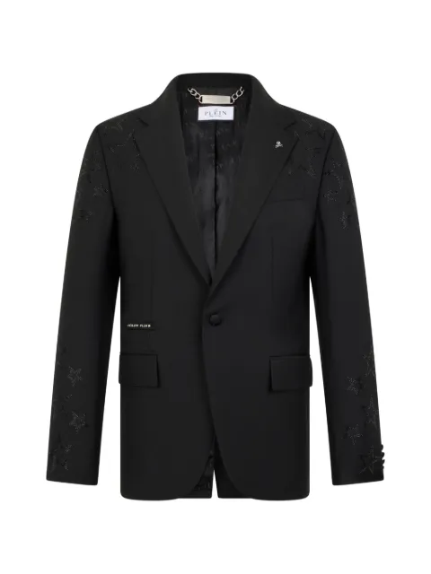 Philipp Plein rhinestone-stars blazer Black SAFCMRF2115PTE022N