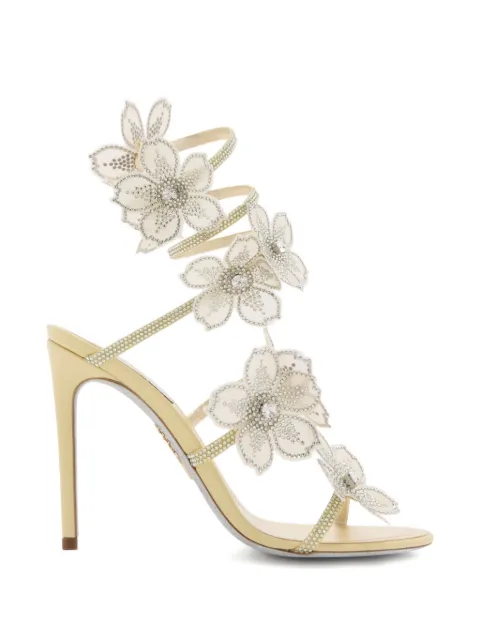 René Caovilla floral-embellished spiral sandals Neutrals C12573105RN01Y379